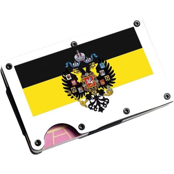 Russian Imperial Coat of Arms Eagle Tzar Czar Stainless Steel Money Clip Wallet